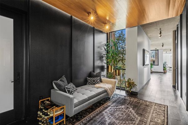 Interior, Recessed Lighting, Wooden Ceilings, Wood Texture Flooring