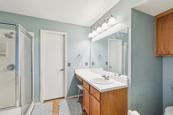 Bathroom, Dual Sink Vanities, Glass Shower, Interior