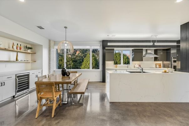 Dining room, Interior, Kitchen, Pendant Lights, Recessed Lighting