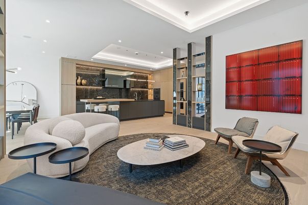 Interior, Kitchen, Living room, Recessed Lighting