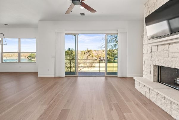 Empty room, Fireplace, Interior, Wood Texture Flooring