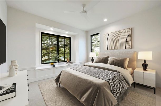 Bedroom, Interior, Recessed Lighting