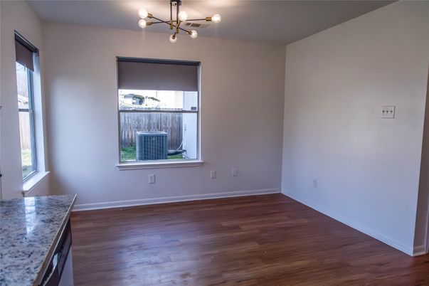 Empty room, Interior, Pendant Lights, Wood Texture Flooring