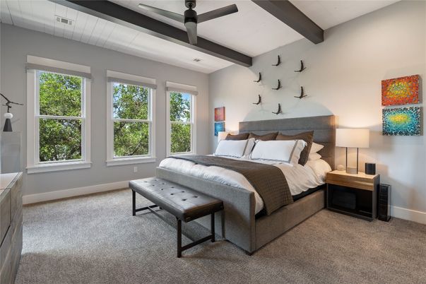 Bedroom, Interior, Wooden Beams