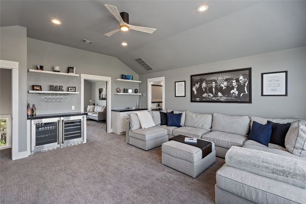 Interior, Living room, Recessed Lighting