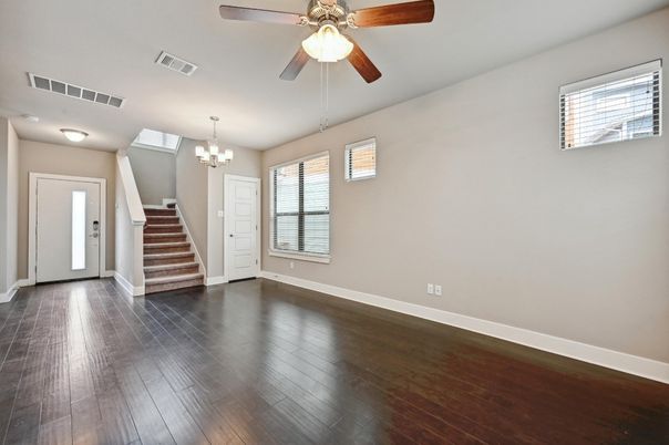 Chandelier, Empty room, Interior, Wood Texture Flooring