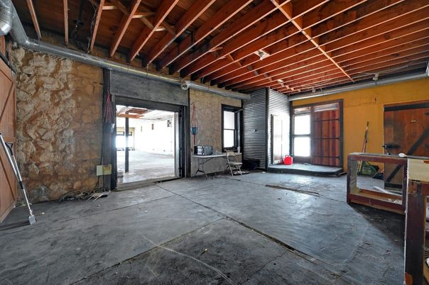 Interior, Stone Walls, Wooden Beams