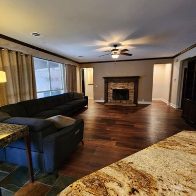 Fireplace, Interior, Living room, Wood Texture Flooring