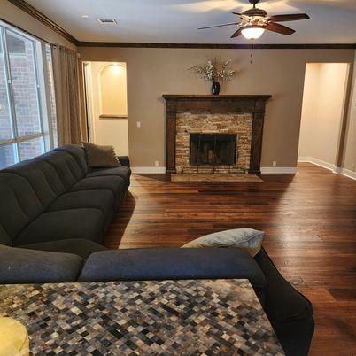 Fireplace, Interior, Living room, Wood Texture Flooring