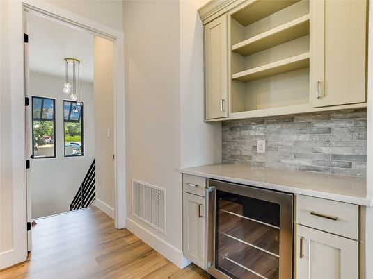 Interior, Kitchen, Pendant Lights, Stainless Steel Appliances, Wood Texture Flooring