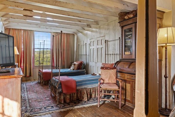 Bedroom, Interior, Wooden Beams, Wood Texture Flooring