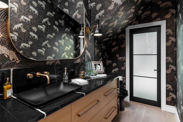 Bathroom, Interior, Wood Texture Flooring