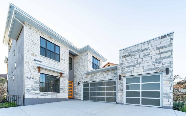 Attached, Exterior, Facade, Modern