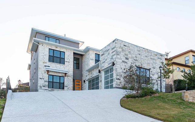 Attached, Exterior, Facade, Modern