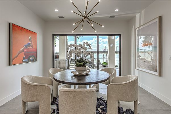 Dining room, Interior, Pendant Lights, Recessed Lighting, Water