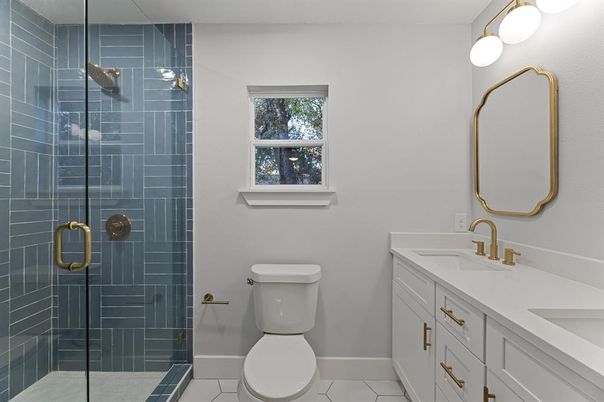 Bathroom, Dual Sink Vanities, Glass Shower, Interior