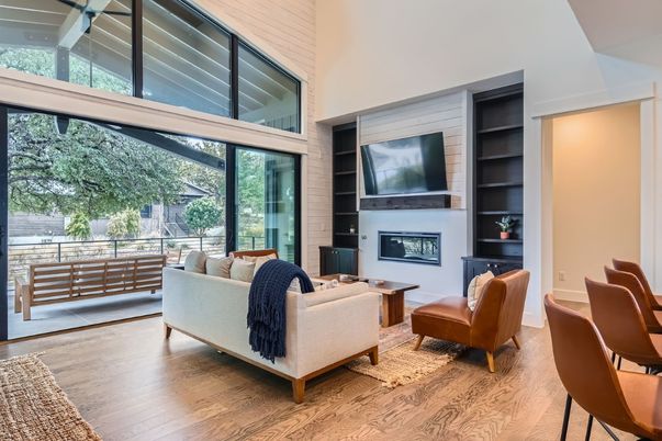 Fireplace, Interior, Living room, Wood Texture Flooring
