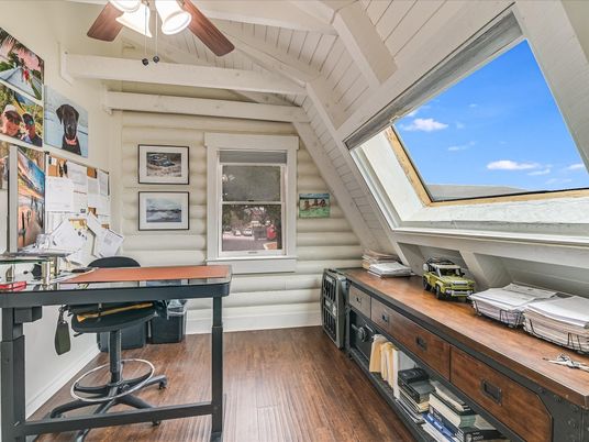 Home Office, Interior, Wood Texture Flooring