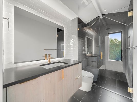 Bathroom, Dual Sink Vanities, Glass Shower, Interior
