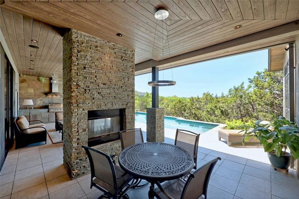 Exterior, Fireplace, Pool, Wooden Ceilings