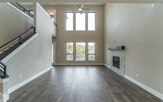 Fireplace, Interior, Wood Texture Flooring