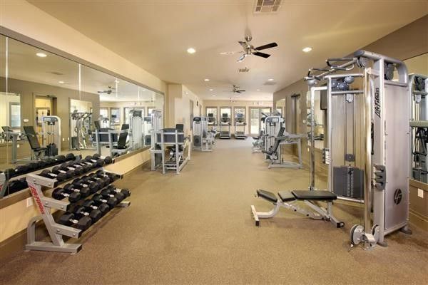 Fitness Equipment, Gym, Interior, Recessed Lighting