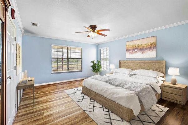 Bedroom, Interior, Wood Texture Flooring