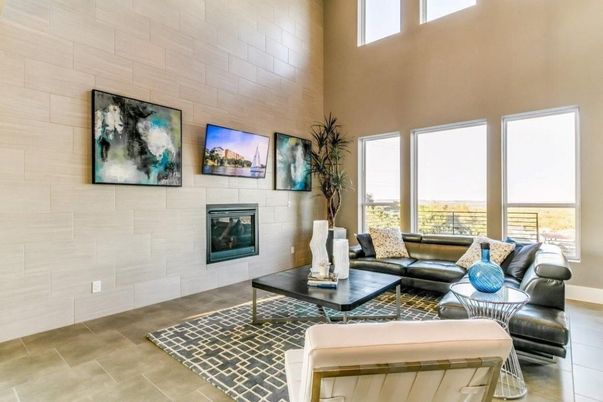Fireplace, Interior, Living room, Stone Walls