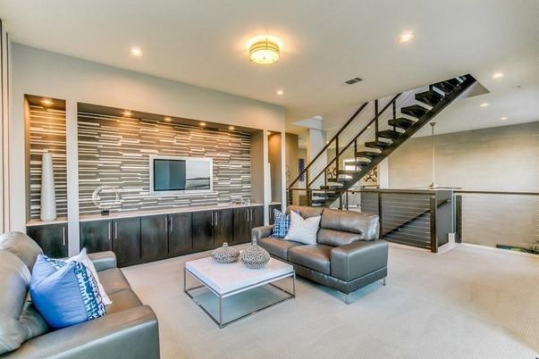 Interior, Living room, Recessed Lighting
