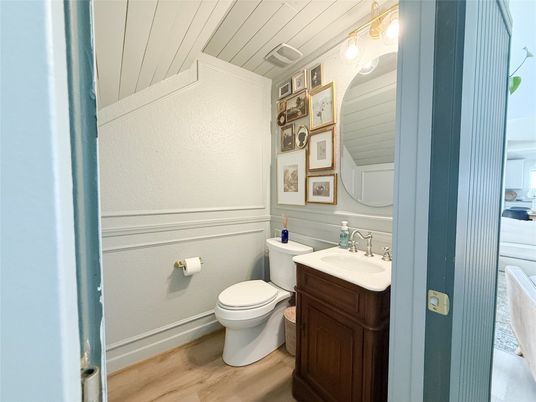 Bathroom, Interior, Wood Texture Flooring