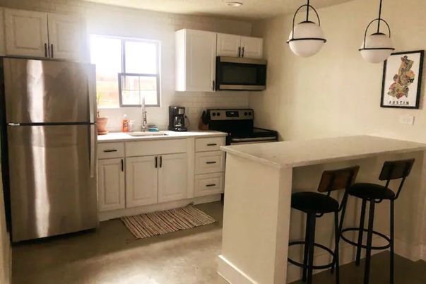 Interior, Kitchen, Pendant Lights, Recessed Lighting, Stainless Steel Appliances