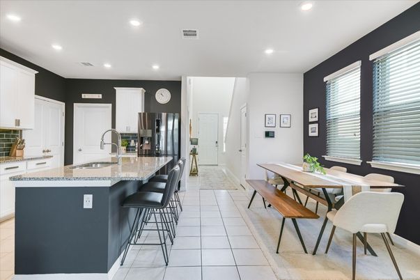 Dining room, Interior, Kitchen, Recessed Lighting, Stainless Steel Appliances
