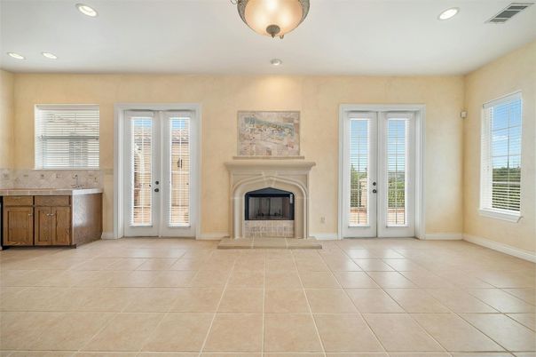 Empty room, Fireplace, Interior, Recessed Lighting