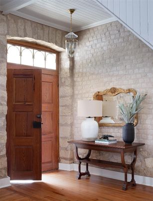 Interior, Stone Walls, Wood Texture Flooring
