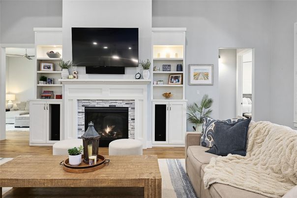 Fireplace, Interior, Living room, Wood Texture Flooring