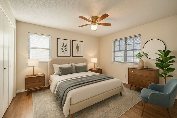 Bedroom, Interior, Wood Texture Flooring
