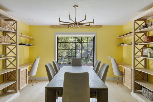 Dining room, Interior, Wood Texture Flooring