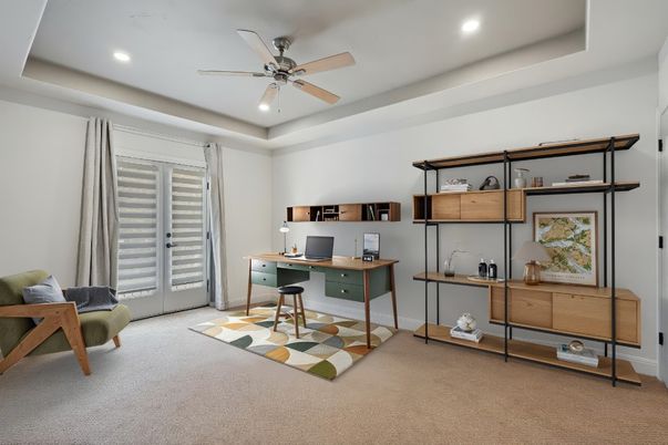 Home Office, Interior, Recessed Lighting