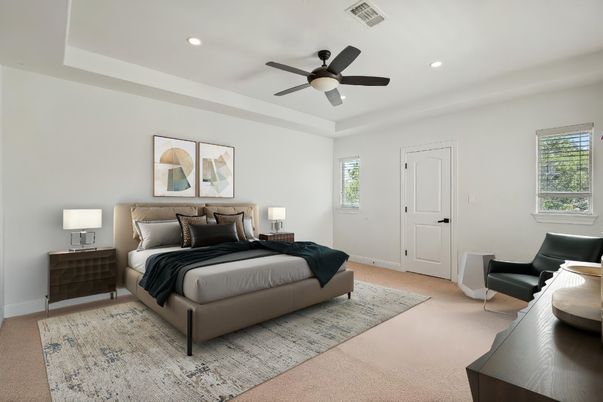 Bedroom, Interior, Recessed Lighting