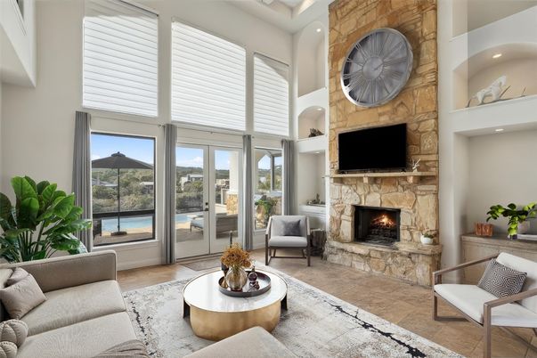 Fireplace, Interior, Living room, Recessed Lighting