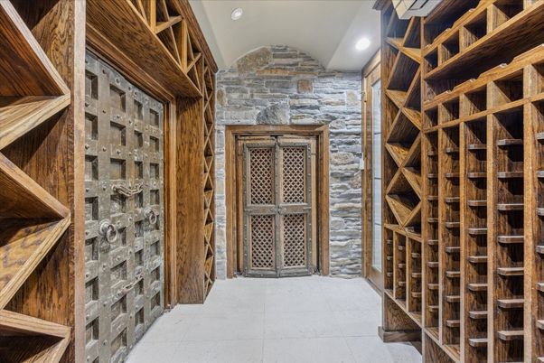 Interior, Recessed Lighting, Stone Walls, Wine Storage