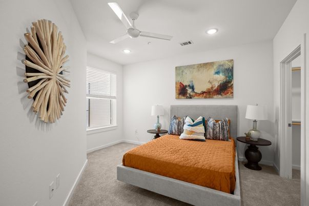 Bedroom, Interior, Recessed Lighting