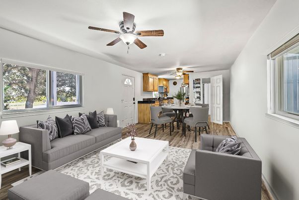 Dining room, Interior, Kitchen, Living room, Wood Texture Flooring