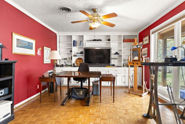 Home Office, Interior, Wood Texture Flooring