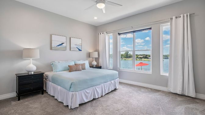 Bedroom, Interior, Recessed Lighting, Water