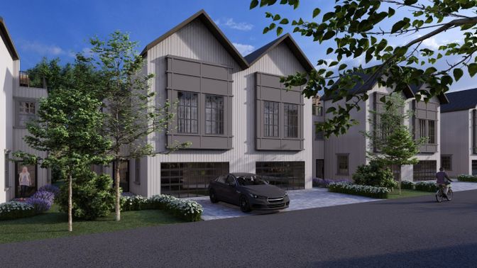 Attached, Exterior, Facade, Farmhouse