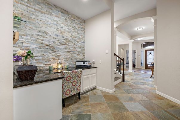 Interior, Recessed Lighting, Stone Walls