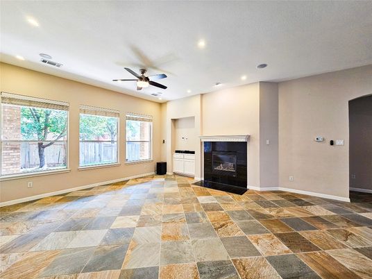 Empty room, Fireplace, Interior, Recessed Lighting