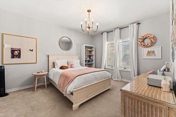 Bedroom, Chandelier, Interior