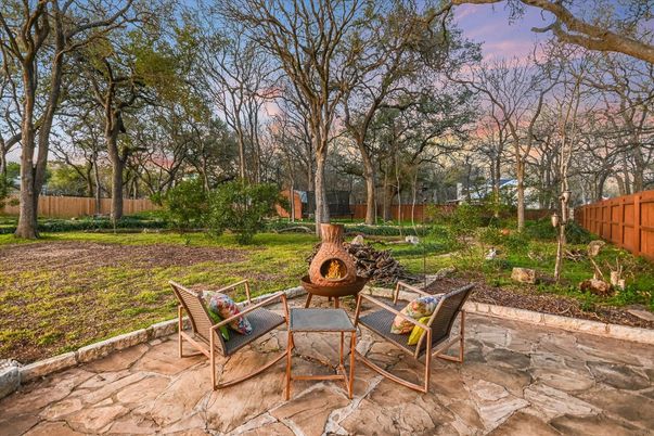 Backyard, Exterior, Fireplace